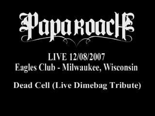 Papa roach молодые cell live 12 08 07 dimebag darrell tribute!