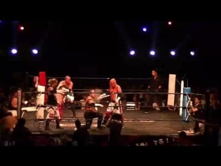 Jun kasai, masashi takeda, takashi sasaki & yuko miyamoto vs daisuke masaoka, ciclope, miedo extremo & violento jack