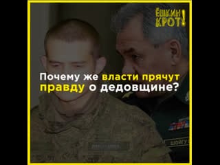 Почему власти скрывают правду о дедовщине?