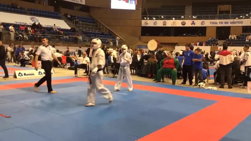 Kwu kyokushin karate nice knockout among juniors by vahagn hakobyan in bulgaria