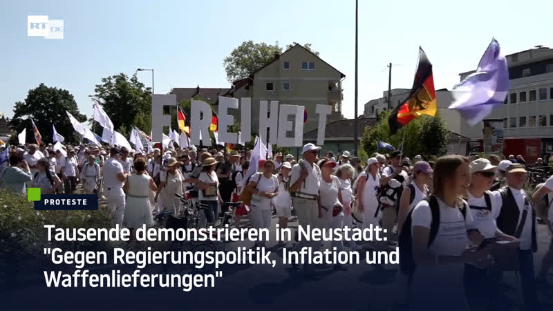 Tausende demonstrieren in neustadt "gegen regierungspolitik, inflation und waffenlieferungen"