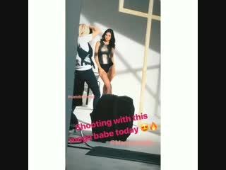 Blanca via stories on set for neiman marcus