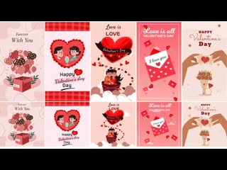 42894665 valentine s day instagram stories posts cartoon animation pack by praveen jack preview
