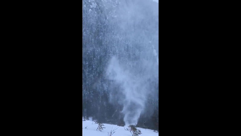 Spectacular snow devil at tatrzański park narodowy, poland 11 12 2017