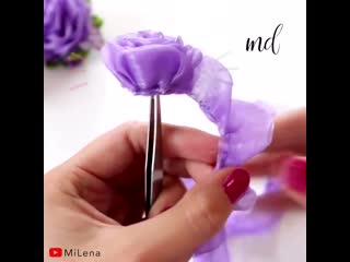 Diy organza rose