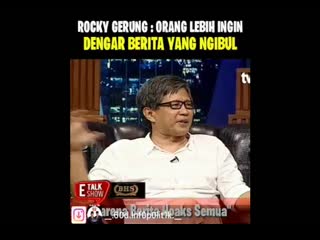 Rocky gerung mengaku nganggur dan ngibul dan dikeroyok koloni 200