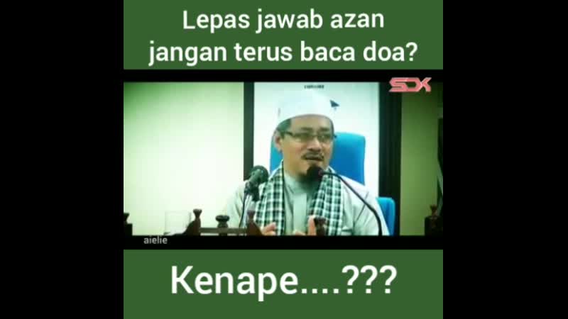 Al ustaz sunnah berselawat selepas azan