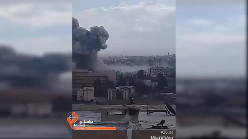 Сирия 15 01 2018 боевое применение ур 77 метеорит по позициям боевиков в хараста,дамаск