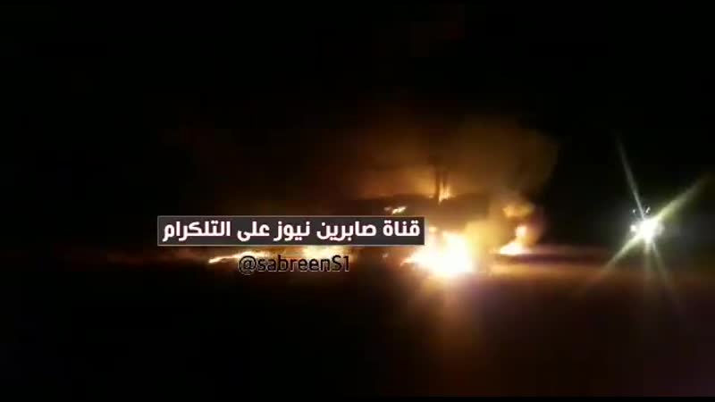 Breaking عراق دیوانیه 2020 07 11 هدف قراردادن چند خودروی زرهی آمریکا