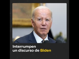 Manifestantes propalestinos interrumpen un discurso de biden