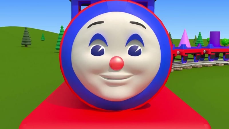 Учим объёмные геометрические фигуры с паровозиком чух чухом часть 1 развивающий мультик для детей