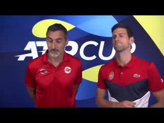 We caught up with @djokernole and @nenadzim moments after they secured the tie teamserbia atpcup srbrus