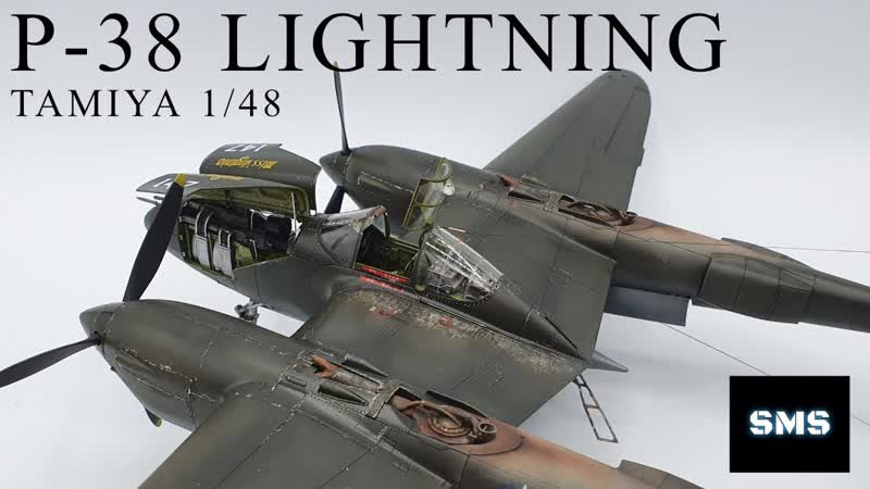 1/48 tamiya p 38 lightning full build scale model aircraft kit #61120