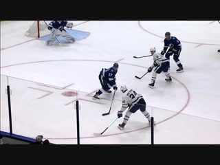 Andrei vasilevskiy makes crazy juggling save on auston matthews