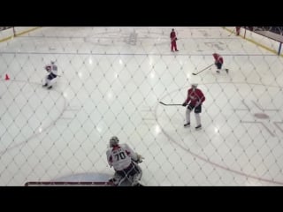 First drill of the day, featuring braden holtby