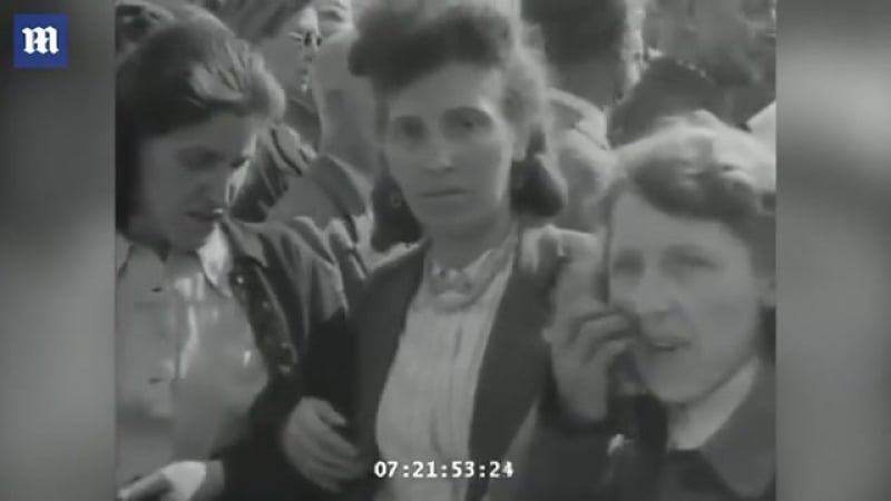 Граждане германии в концлагере бухенвальд, 1945 год| history porn