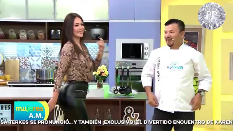 Giulliana barrios in leather pants leggings