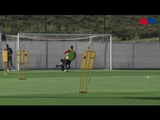 Smcol première séance de la semaine avec le retour du capitaine @nabilfekir ! bien se préparer pour le déplacement à caen !