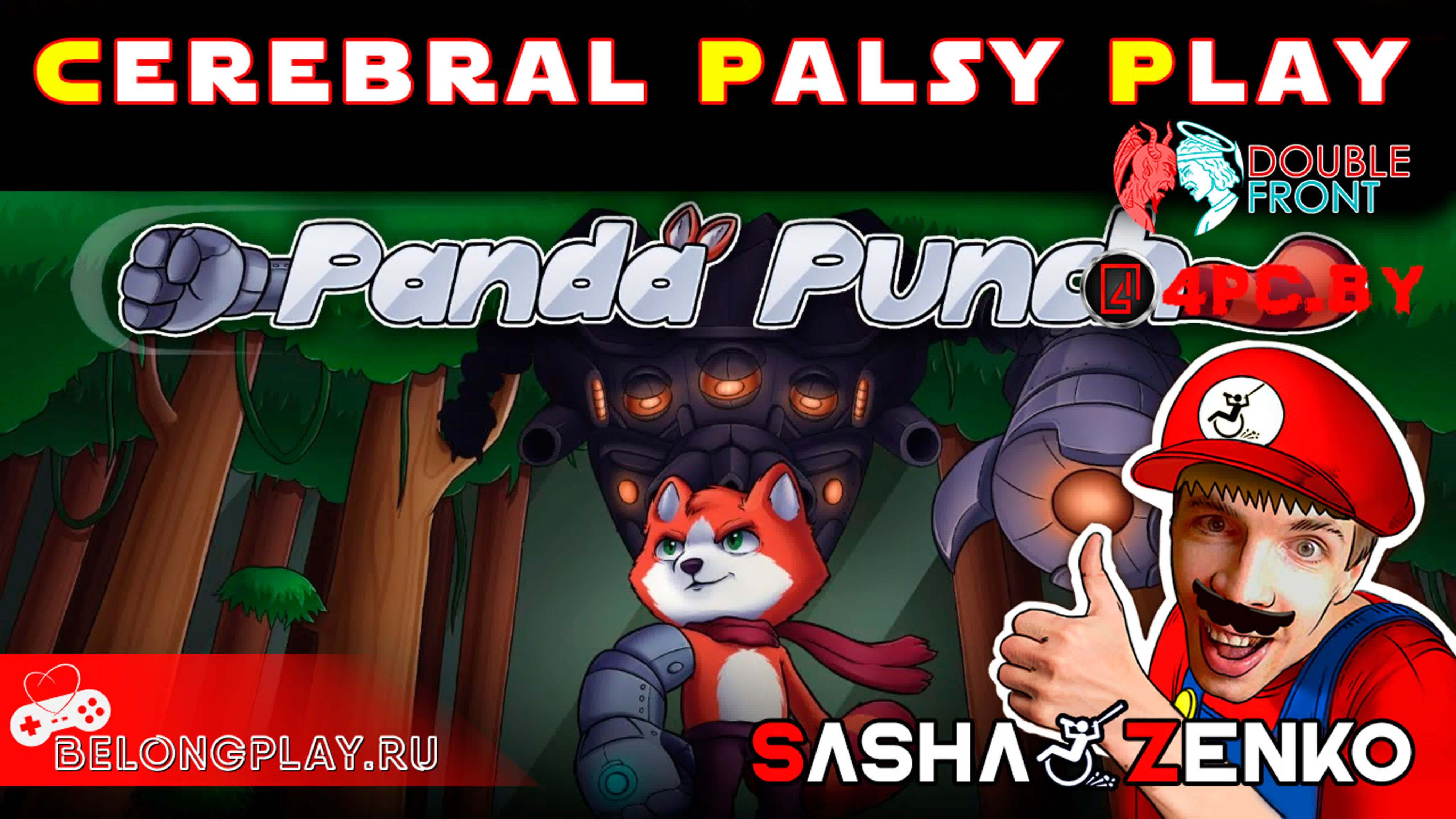 Panda punch gameplay (chin & mouse only)