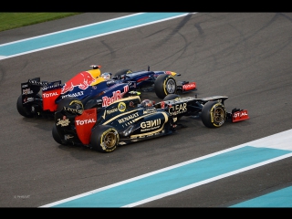 Classic onboard vettel and grosjean spar under the lights