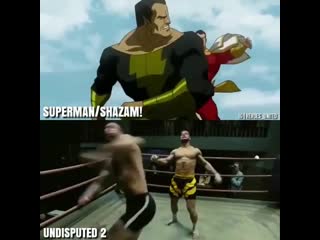 Superman/shazam! the return of black adam (2010) took the fight scene from undisputed 2 last man standing (2006)