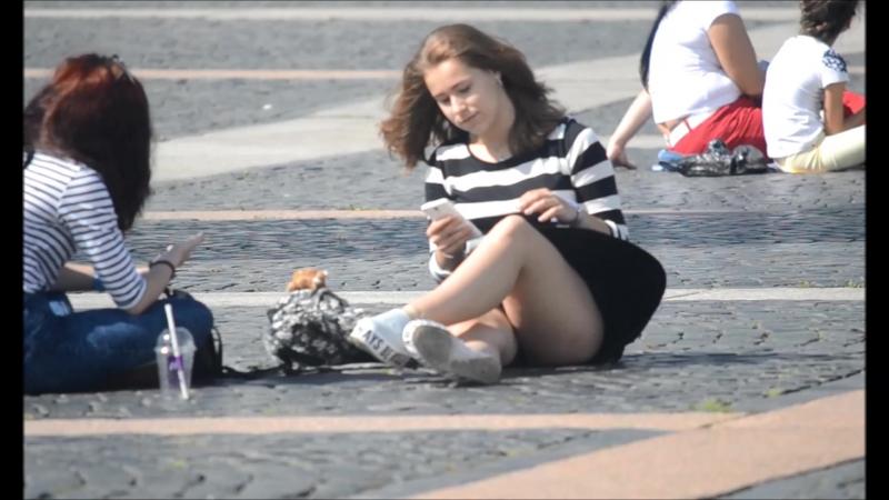 Под юбочкой ( у зебры полоски черные или белые? шалунишка ветерок ))