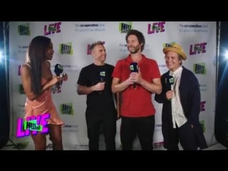 @takethat caught up with @djsarahjane to discuss what its like being back in manchester for hitsradiolive!