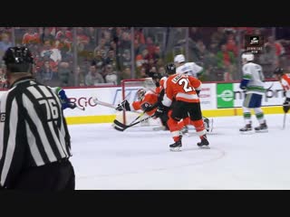 Carter hart dives across to rob goldobin with miraculous save