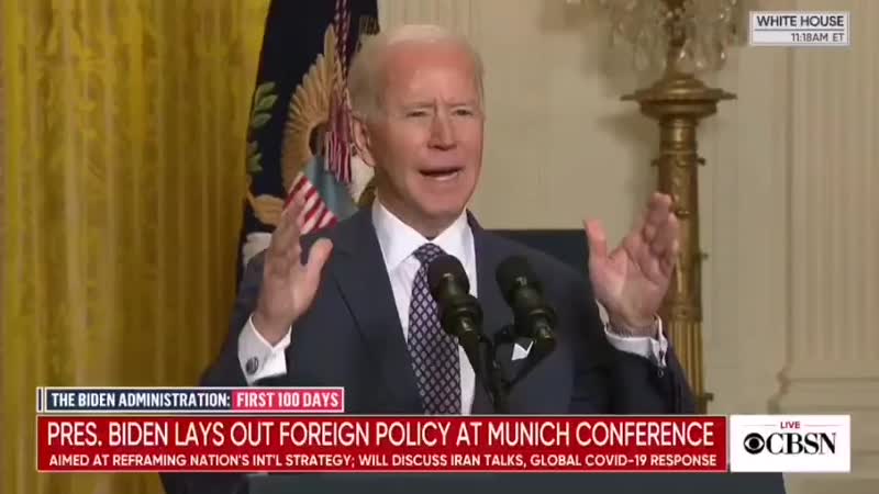 Америка вернулась и готова защищать европу в рамках статьи нато о коллективной обороне", президент сша джо байден послал "чётк