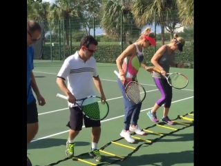 Warming up for todays match, thanks to everyone who participated in the clinic