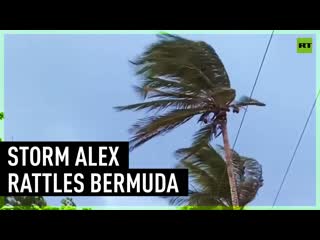 Storm alex brushes past bermuda