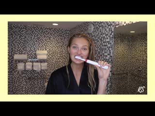 Model morning routine breakfast, skincare, hair romee strijd