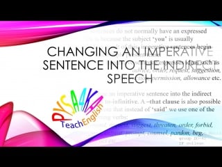 Changing an imperative sentence into the indirect speech андрусишин