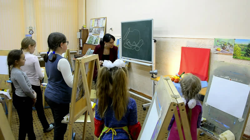 Открытое занятие по изо в объединении "арт студия"
