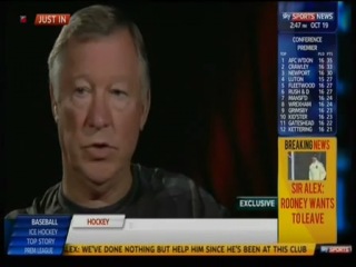 Sir alex interview on wayne rooney wanting to quite manchester united(интервью сэра алекса фергюсана о желании уэйна руни уйти и