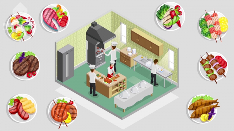 Закрытый мангал (хоспер) для ресторанов