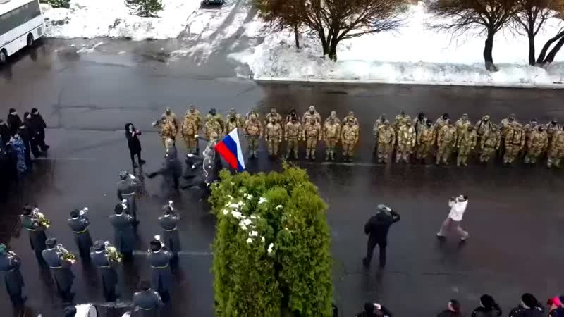 Торжественная встреча бойцов омон "русич" и "пересвет"