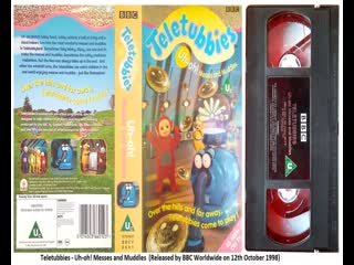 Teletubbies uh oh messes and muddles (bbcv 6601), happy christmas from the teletubbies (bbcv 6603) 1998 uk vhs