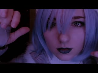 Asmr chilling with winter (ear blowing, ice sucking, marshmallows more!)