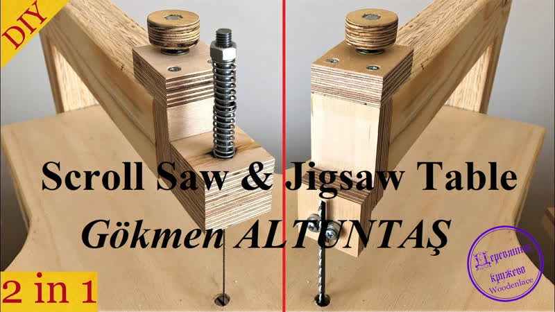 Scroll saw jigsaw table (2 in 1) kıl testere makinası dekupaj tezgahı