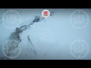 Видео с место крушения самолета в подмосковье