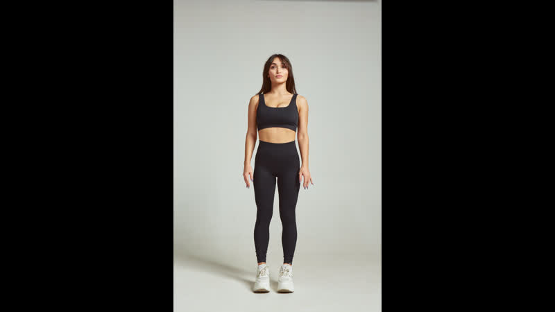 Обзор на чёрные леггинсы в рубчик