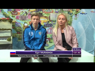 Egor murashov (rus) | men free skating | kaunas 2018