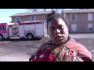 Lady explains to local news crew what happened during house fire lol