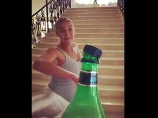 Sls anastasia volochkova vs jason statham the bottle cap kick challenge