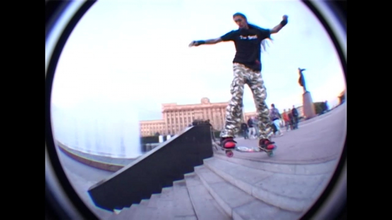 11 stairs jump on streetboard retro video 2007