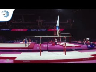 Grigorii klimentev (rus) 2018 artistic gymnastics europeans, junior qualification parallel bars