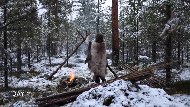 Sleeping porn video – Viking bushcraft trip snow, making tipi, reindeer sleeping bag, cooking meat on hot stone etc #viking #bushcraft #cooking