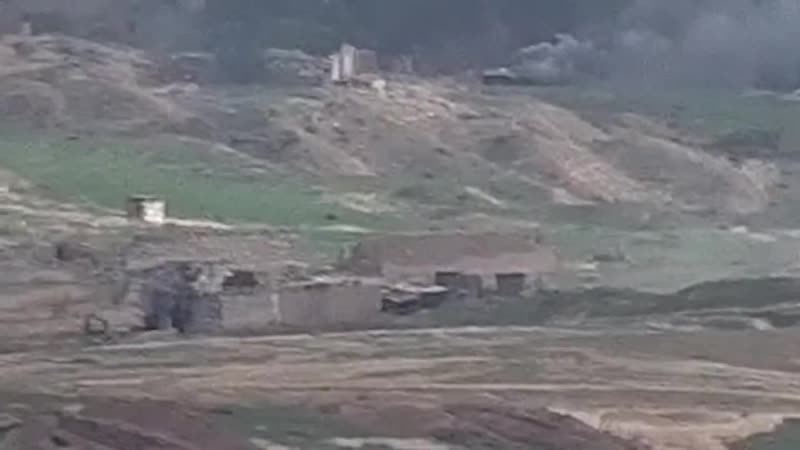 На этих кадрах показан разгром танковой атаки азербайджанцев