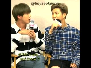 Namjoon in english ! go ! seokjin ʸᵒᵘ ᵏⁿᵒʷˀ seokjins english is so precious imma